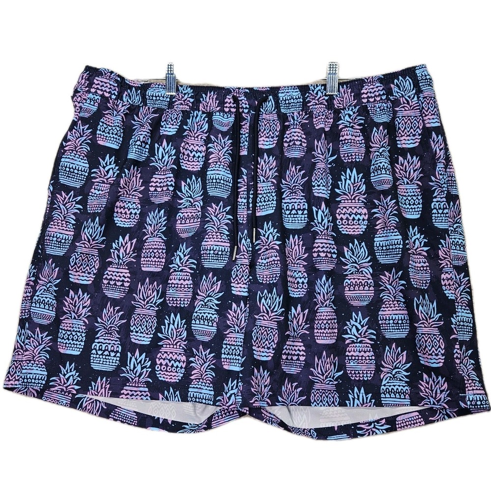 Goodfellow & Co Men's XXL Swim Trunks with Liner Blue Pineapple Tropical Print
